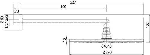 Верхний душ Bossini Cosmo H70596I.030 фото 3