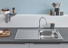 Комплект Grohe Bau 31562SD0 Мойка кухонная K200 31552SD0 + Смеситель BauEdge 31367000 для кухонной мойки