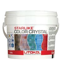 Цветная полупрозрачная эпоксидная затирка STARLIKE COLOR CRYSTAL  Rosso Pompei C.351 2,5 кг