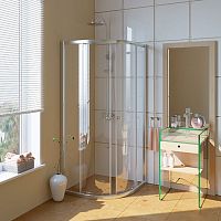 Душевой уголок GuteWetter Guwer GK-664R 100x100 см стекло бесцветное, профиль хром