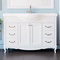 Мебель для ванной ValenHouse Эллина 120 белая, фурнитура хром