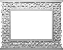 Портал Firelight Quadro 30 камень песчаник античный белый, белая эмаль