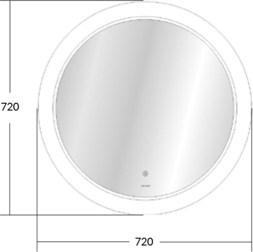 Зеркало Cersanit LED 012 design 72 см, с подсветкой, круглое фото 5