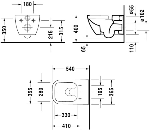 Комплект Унитаз подвесной Duravit Happy D.2 2222090000 rimless + Крышка-сиденье с микролифтом + Инсталляция Grohe Rapid SL 38721001 3 в 1 с кнопкой смыва фото 7