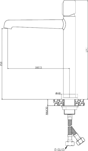 Смеситель BelBagno Uno LMC CRM для раковины фото 2