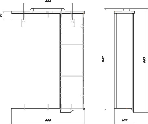 Зеркало Sanstar Bianco 60 П фото 8