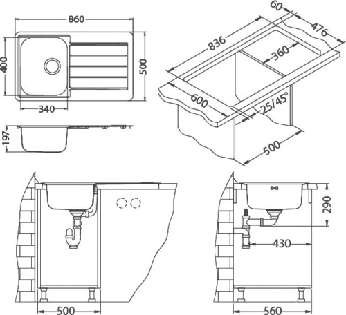 14 110 руб. Мойка кухонная Alveus Line Maxim 20 фото 4 Мойка кухонная Alveus Line Maxim 20 фото 4