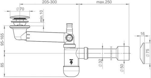 Сифон для раковины Prevex Preloc PR3-C4N35-001 фото 2