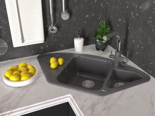 Мойка кухонная Paulmark Wiese PM529050-DG графит фото 2