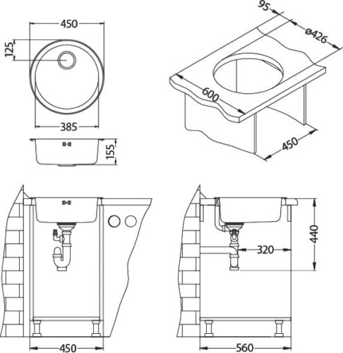 Мойка кухонная Alveus Form 10 1084837 фото 3