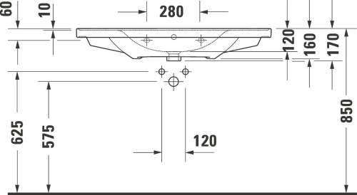 Раковина Duravit D-Neo 2367100000 фото 4