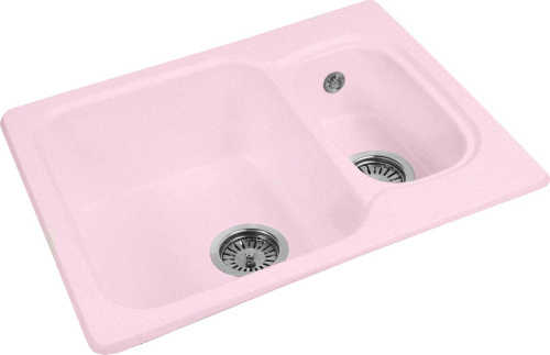 Мойка кухонная AquaGranitEx M-09 светло-розовая фото 2