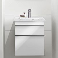 Тумба с раковиной Villeroy & Boch Venticello 46 gossy white, с ручками хром