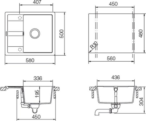 Мойка кухонная Schock Optima 45D мокка фото 2