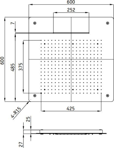 Верхний душ RGW Shower Panels SP-74 фото 2