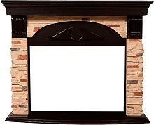 Портал Firelight Torre 30S камень сланец натуральный, шпон венге