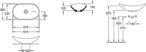 114 504 руб. Раковина Villeroy & Boch My Nature 4110 60R1 alpin CeramicPlus фото 6 Раковина Villeroy & Boch My Nature 4110 60R1 alpin CeramicPlus фото 6