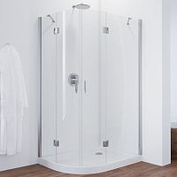 Душевой уголок Vegas Glass AFS-F 120*90 08 01 R профиль глянцевый хром, стекло прозрачное