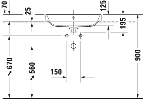 Раковина Duravit Happy D.2 Plus 2360600000 60 см фото 3