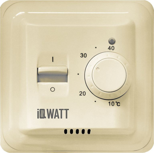 2 380 руб. Терморегулятор IQ Watt Thermostat M слоновая кость Терморегулятор IQ Watt Thermostat M слоновая кость