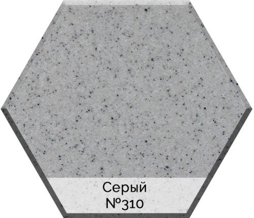 Мойка кухонная AquaGranitEx M-13 серая фото 2