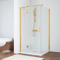 Душевой уголок Vegas Glass AFP-Fis 100*80 09 01 L профиль золото, стекло прозрачное