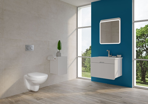 Комплект VitrA Uno 9773B003-7206 подвесной унитаз + инсталляция + кнопка фото 9
