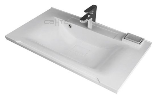 Мебель для ванной СанТа Омега 80 подвесная белая без доводчика фото 6