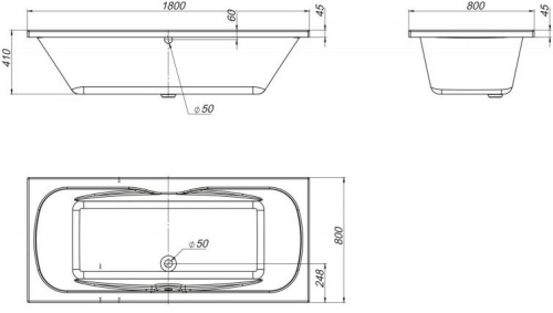 Акриловая ванна BelBagno BB104 180x80 фото 6