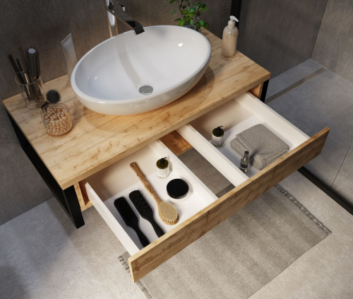 Мебель для ванной 1MarKa Grunge Loft 80 дуб вотан фото 2