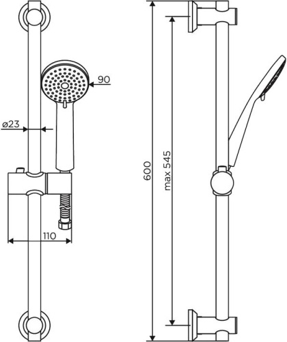 Душевой гарнитур Dorff Logic D0103000SS фото 3