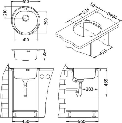 Мойка кухонная Alveus Form 30 фото 3