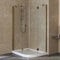 Душевой уголок Vegas Glass AFS-F Lux 120*90 05 01 L профиль бронза, стекло прозрачное