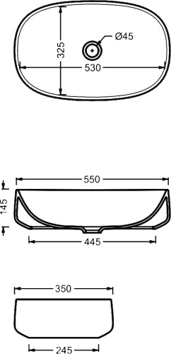 Раковина ArtCeram Cognac COL003 55 см фото 5