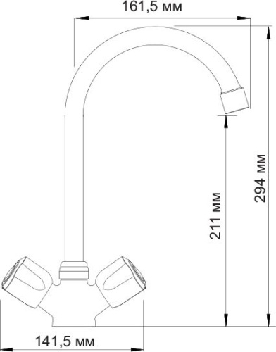 Смеситель Wasserkraft Amper 2907 для кухонной мойки фото 4