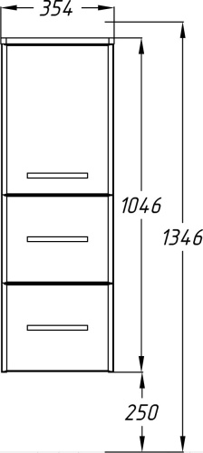Шкаф-пенал Opadiris Арабеско 35 R фото 4