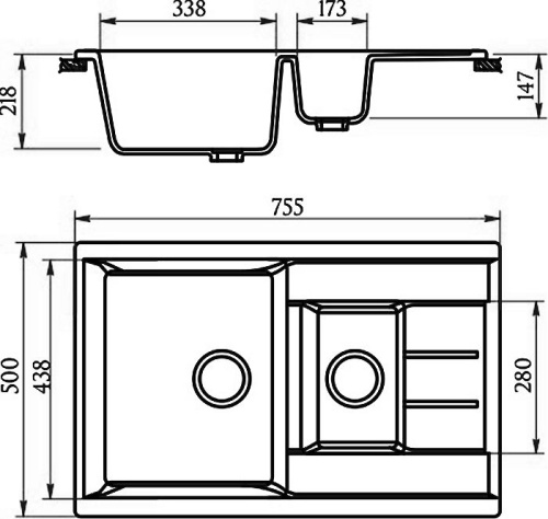 Мойка кухонная Marrbaxx Блонди Z210Q007 хлопок фото 3