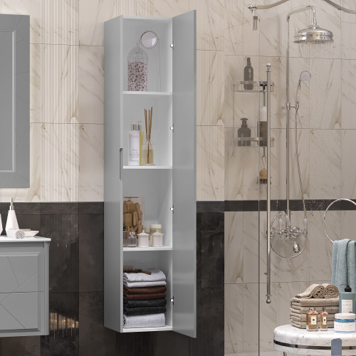 Шкаф-пенал Opadiris Луиджи 35 серый фото 3