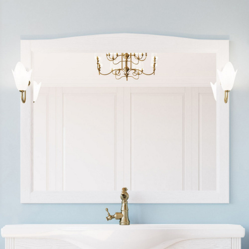 Мебель для ванной ValenHouse Эллина 120 белая, фурнитура бронза фото 9