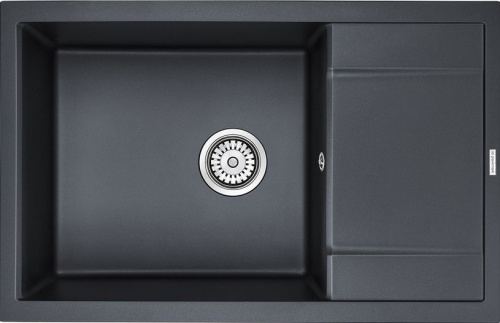 Мойка кухонная Paulmark PM317850-BLM черный металлик + Смеситель Paulmark Logas Lo213021-418 для кухонной мойки, черный металлик