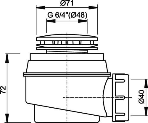 Сифон для поддона AlcaPlast A47CR-50 фото 2