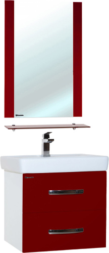 Мебель для ванной Bellezza Рокко 50 подвесная, красная фото 5