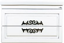 Мебель для ванной Misty Дели 70 белая, патина серебро