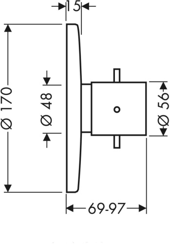 Термостат Axor Starck 10710000 для душа фото 2
