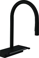 Смеситель Hansgrohe Aquno Select M81 73831670 для кухонной мойки, матовый черный