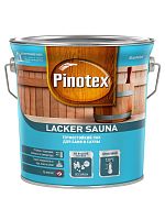 Лак для бань и саун на водной основе Pinotex Lacker Sauna 20 полуматовый 2,7 л.