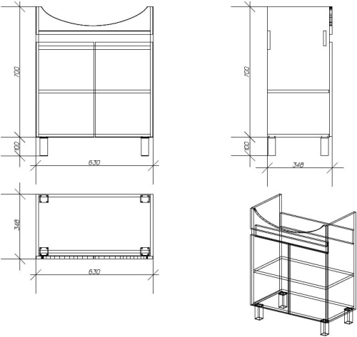 Мебель для ванной Alvaro Banos Toledo 65 дуб кантенбери фото 7 Мебель для ванной Alvaro Banos Toledo 65 дуб кантенбери фото 7