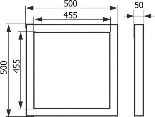 Люк настенный Evecs Ceramo Steel D5050 50x50 фото 4