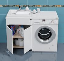 Мебель для ванной СанТа Лондон 60 под стиральную машину, 2 дверцы, L