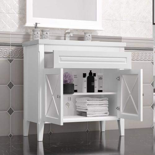 Мебель для ванной Opadiris Палермо 90 белая матовая фото 3